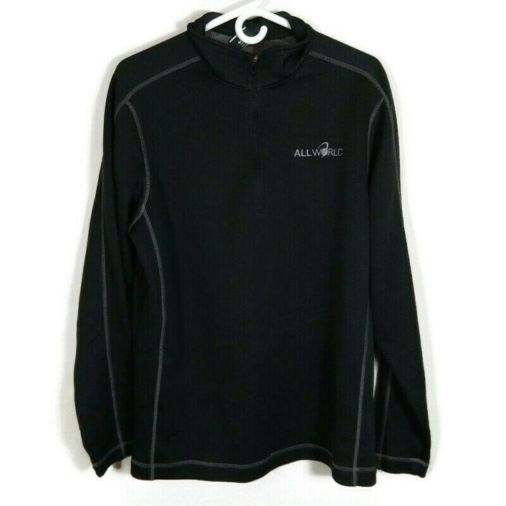Nike Golf Men's Sphere Dry 1/4 Zip Pullover Sweatshirt Black Size L - All World